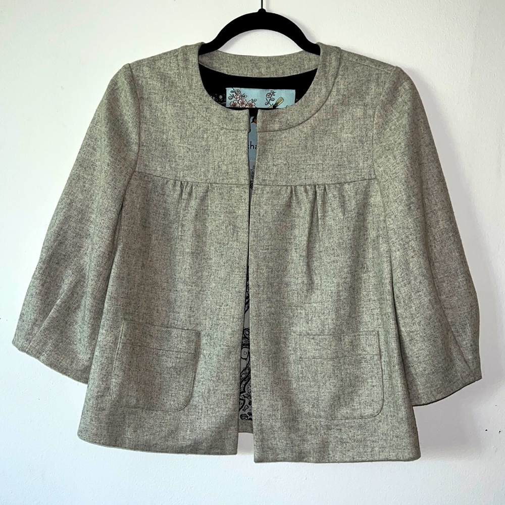 Anthropologie Tabitha Cropped Wool Coat